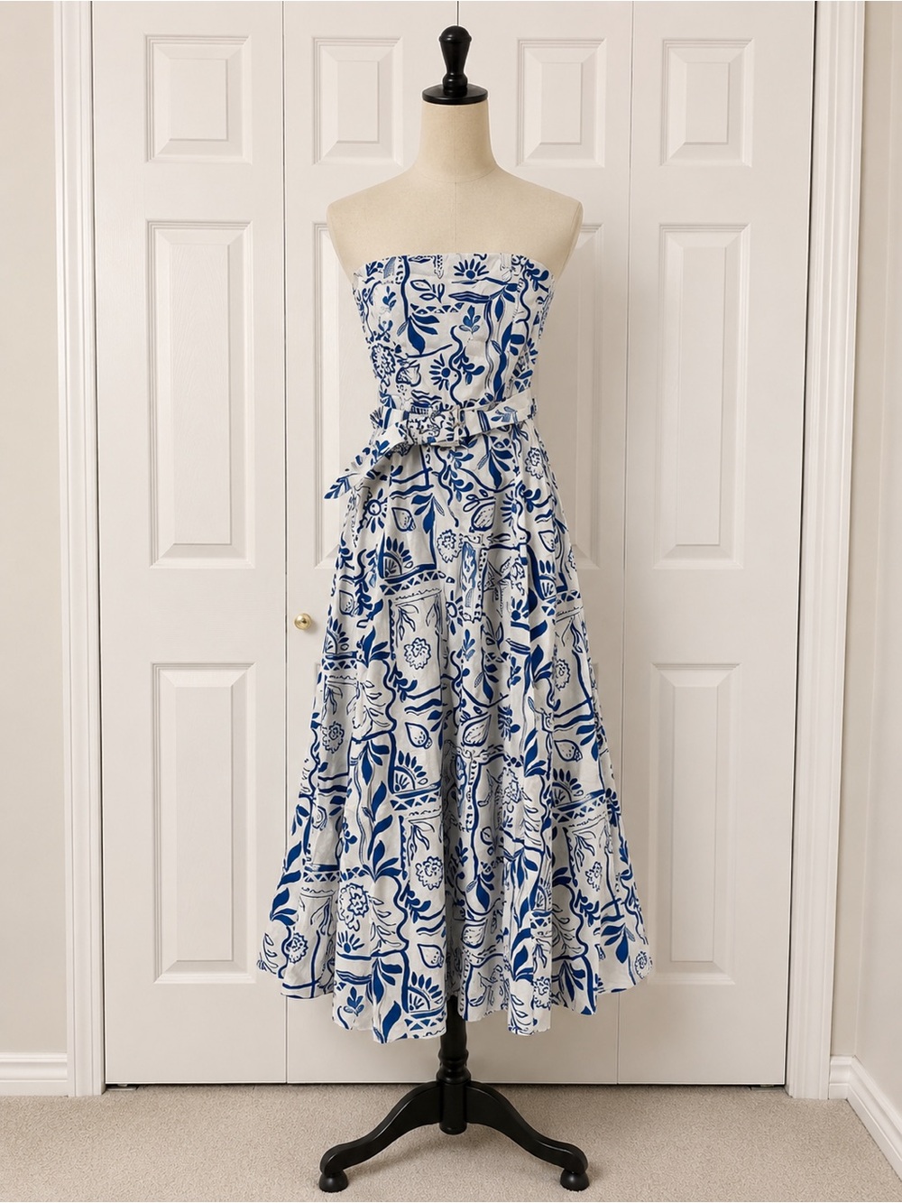 Rachel Zoe Strapless Tie Belt Midi Dress NEVER WORN